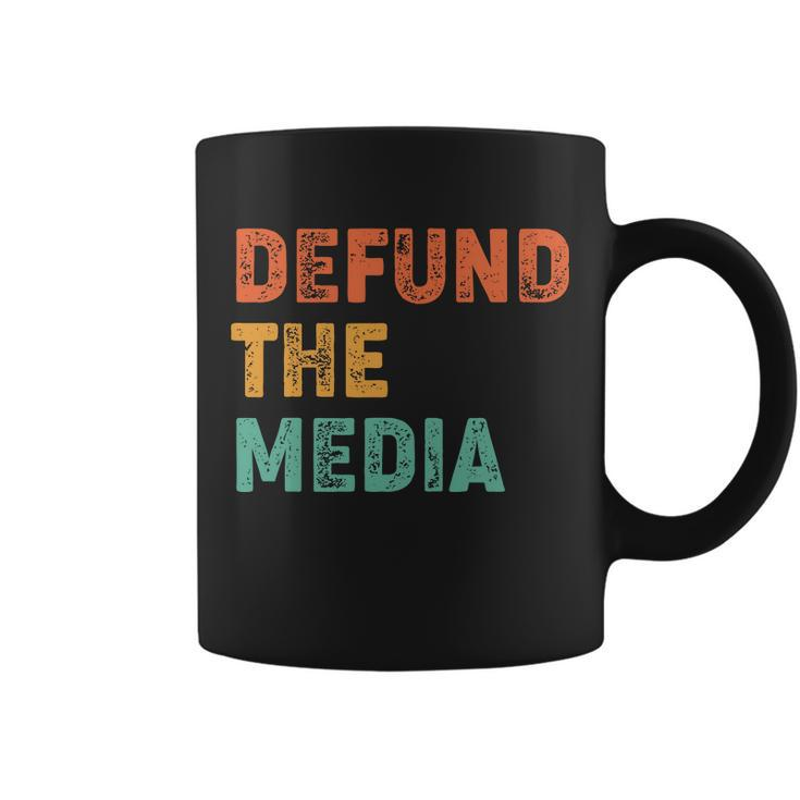 Vintage Defund The Media Tshirt Coffee Mug