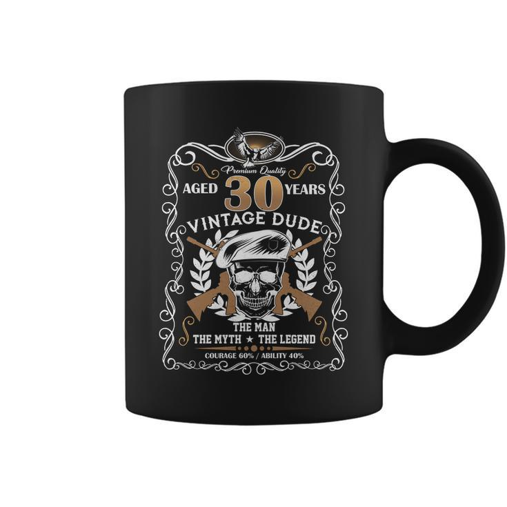 Vintage Dude Aged 30 Years Man Myth Legend 30Th Birthday Tshirt Coffee Mug