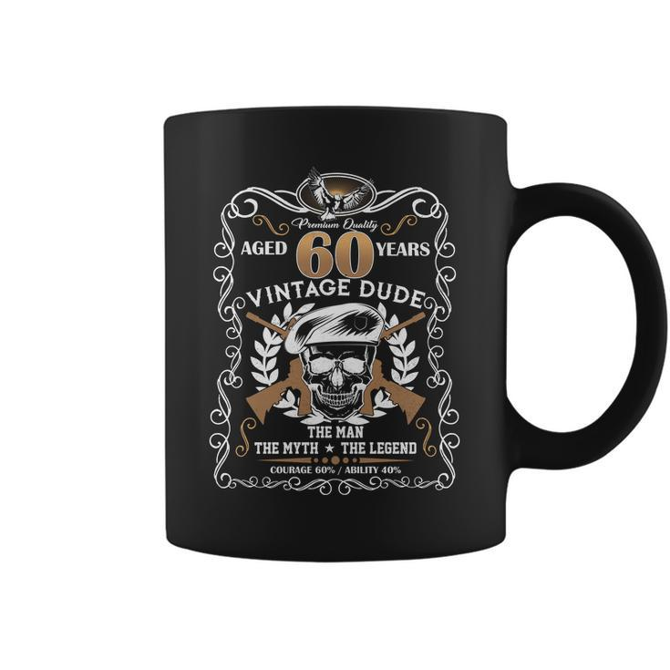 Vintage Dude Aged 60 Years Man Myth Legend 60Th Birthday Tshirt Coffee Mug