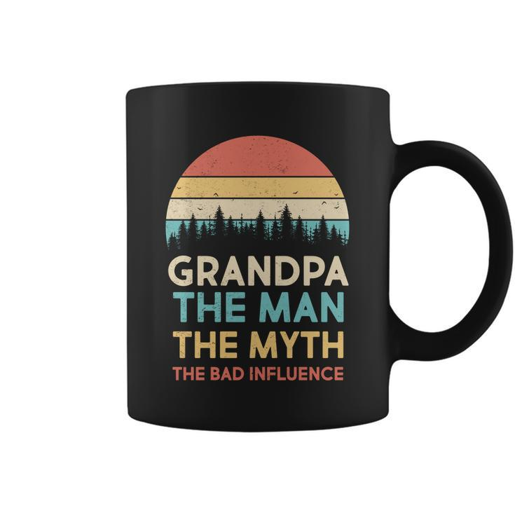 Vintage Grandpa Man Myth The Bad Influence Tshirt Coffee Mug