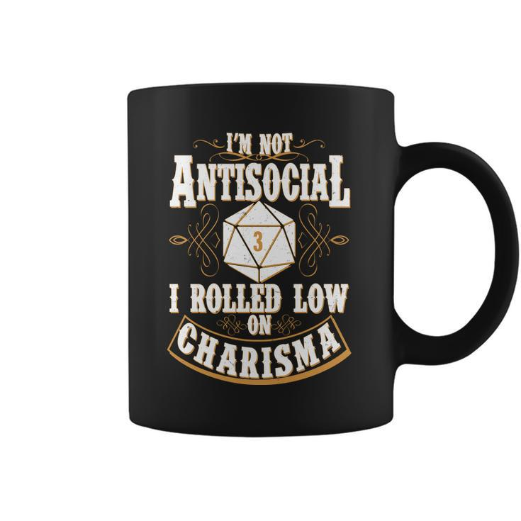 Vintage Im Not Antisocial I Rolled Low On Charisma Tshirt Coffee Mug