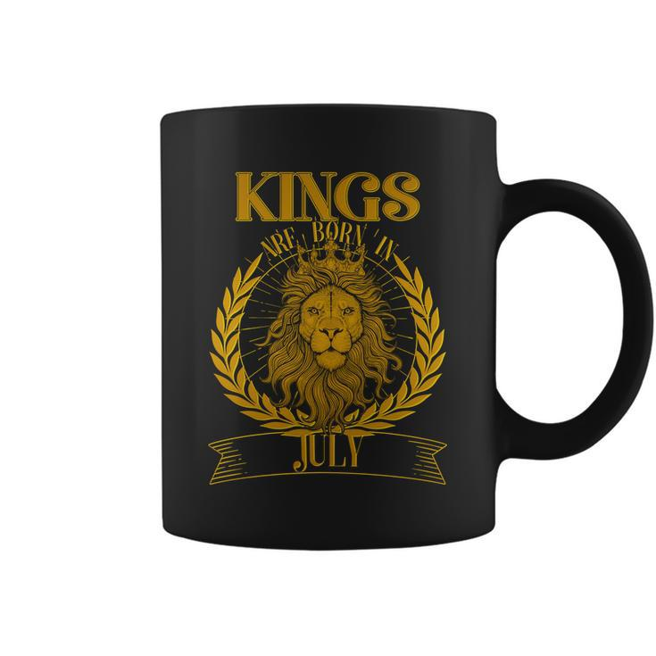 Vintage Lion Kings Are Born In July Graphic Design Printed Casual Daily Basic Coffee Mug