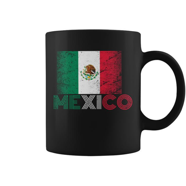Vintage Mexico Distress Logo Flag Coffee Mug