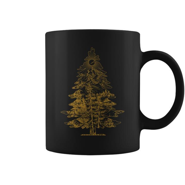 Vintage Nature Lover Pine Tree Forest Tshirt V2 Coffee Mug
