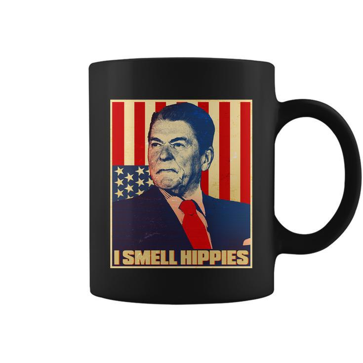 Vintage President Reagan I Smell Hippies Coffee Mug