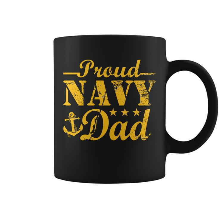 Vintage Proud Navy Dad Tshirt Coffee Mug