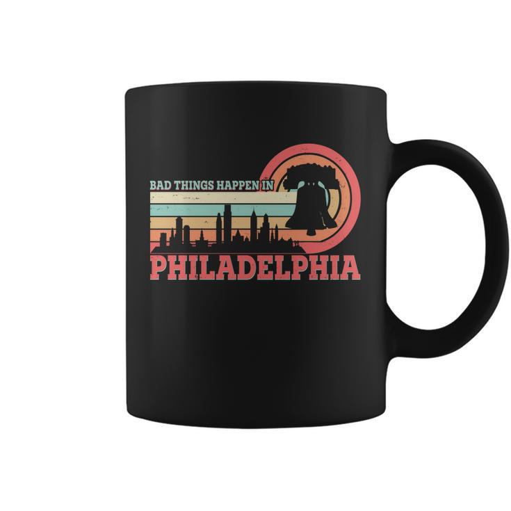 Vintage Retro Bad Things Happen In Philadelphia Coffee Mug