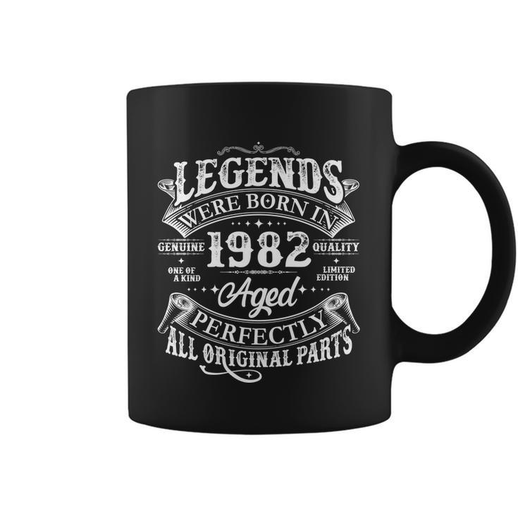 Vintage Scroll Legends Were Born In 1982 Aged Perfectly 40Th Birthday Coffee Mug
