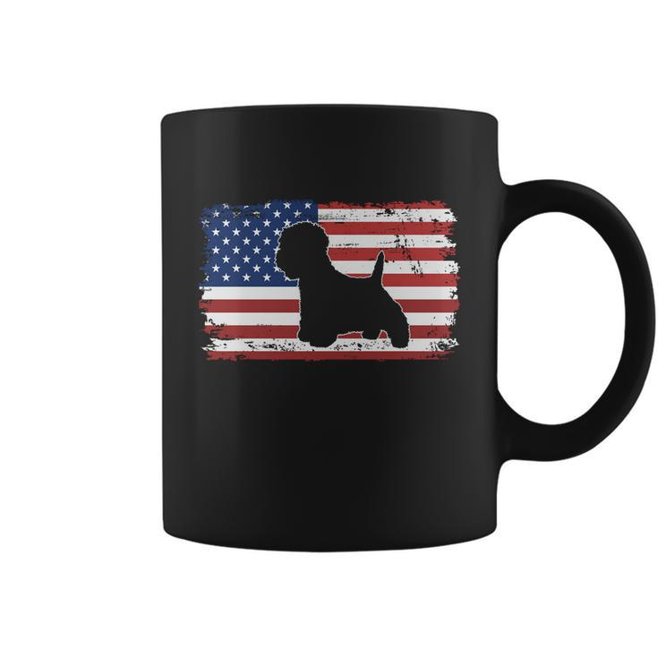 Vintage West Highland White Terrier Dog Us American Flag Gift Coffee Mug