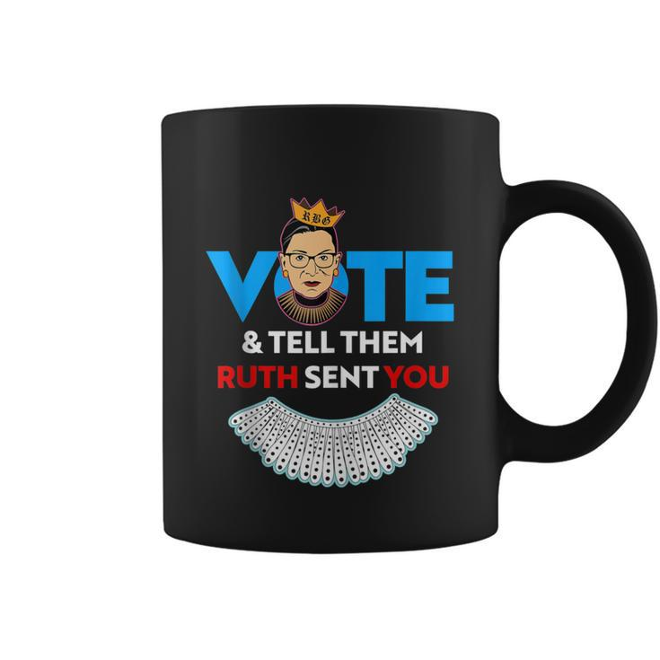 Vote Tell Them Ruth Sent You Dissent Rbg Vote V2 Coffee Mug