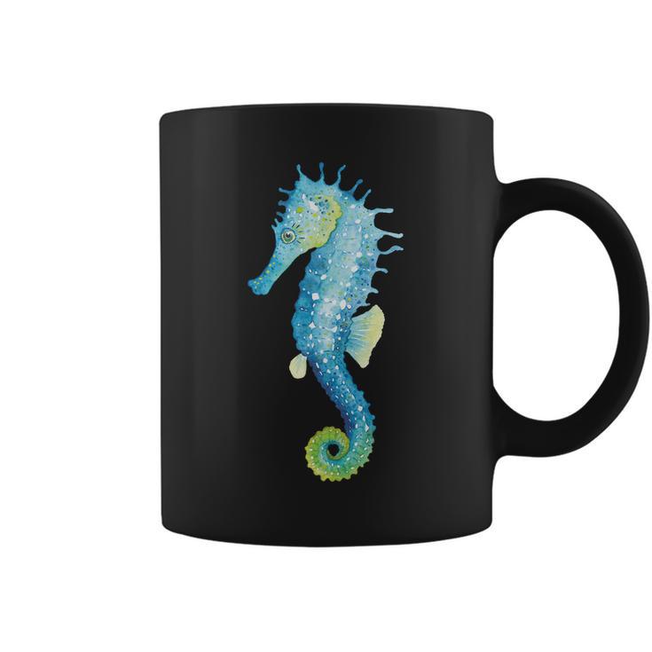 Watercolor Seahorse Tshirt V2 Coffee Mug