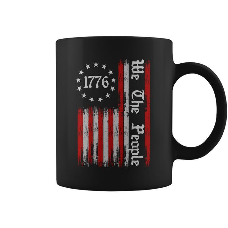 We The People 1776 Distressed Usa American Flag Coffee Mug