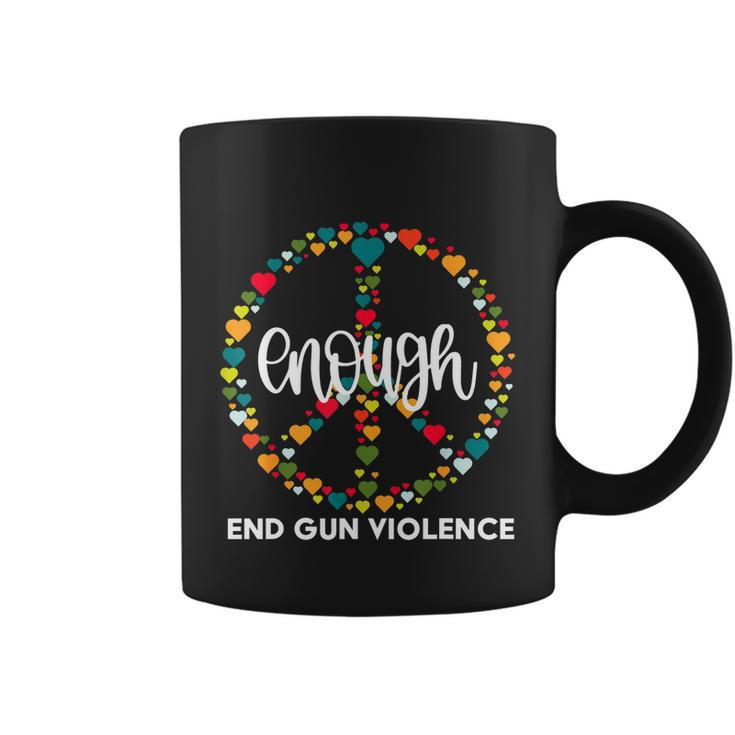 Wear Orange Peace Sign Enough End Gun Violence Tshirt Coffee Mug
