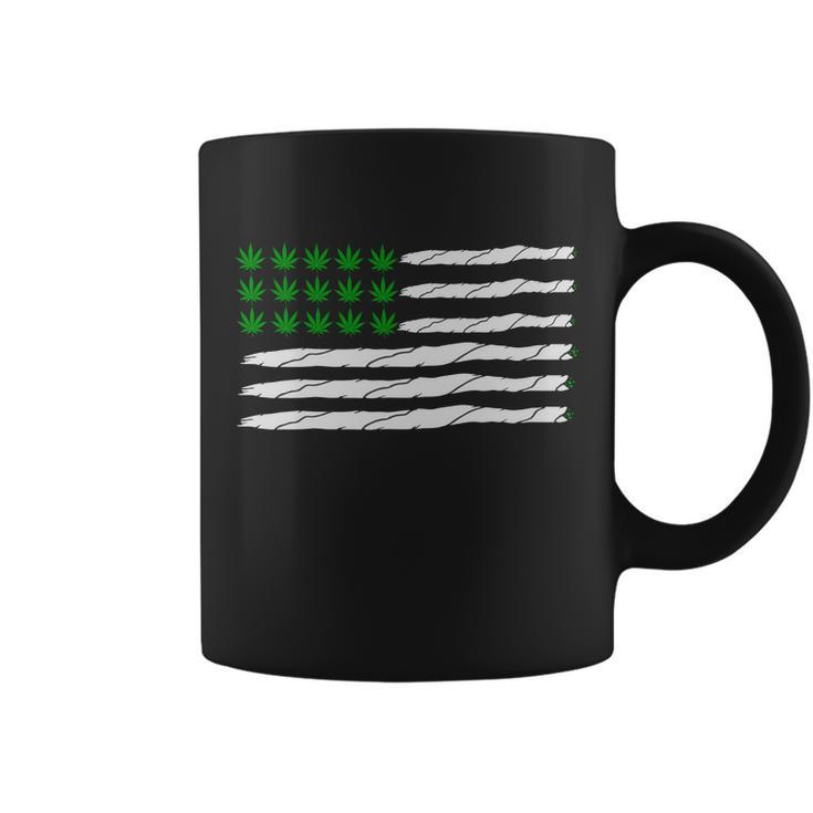 Weed American Flag Tshirt Coffee Mug