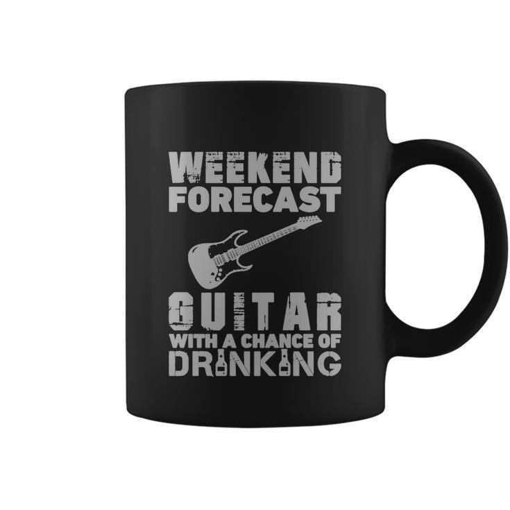 Weekend Forcast Guitar With A Chance Of Drinking Coffee Mug