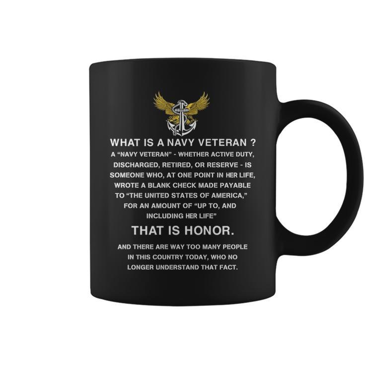 What Is A Navy Veteran For Her Coffee Mug
