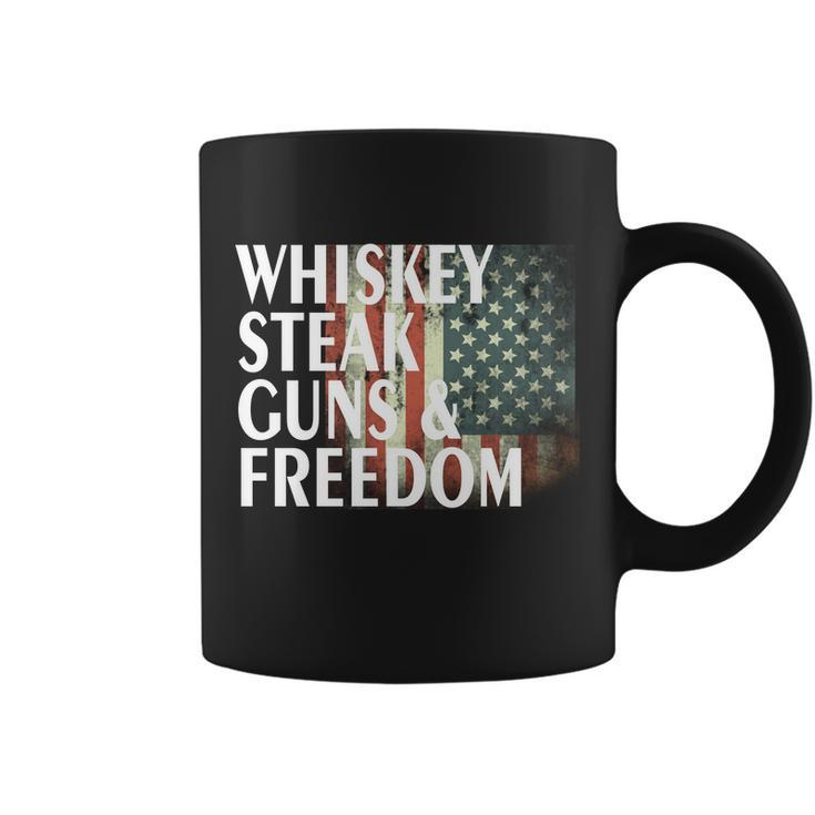 Whiskey Steak Guns And Freedom Tshirt Coffee Mug