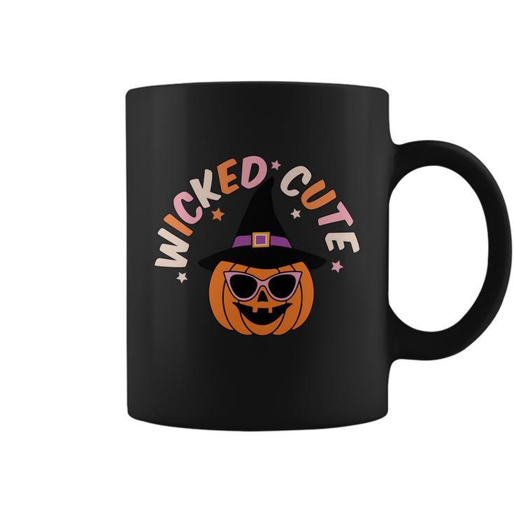 Wicked Cute Pumpkin Halloween Quote Graphic Design Printed Casual Daily Basic Coffee Mug