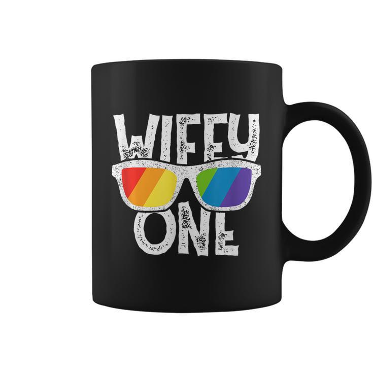 Wifey One Lesbian Pride Lgbt Bride Couple Coffee Mug