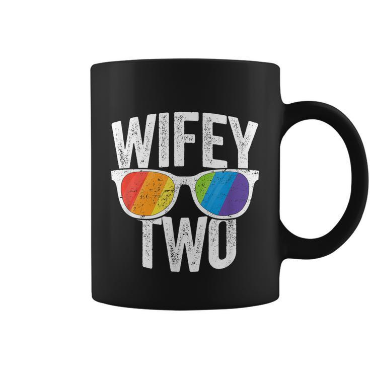 Wifey Two Lesbian Pride Lgbt Bride Couple Coffee Mug