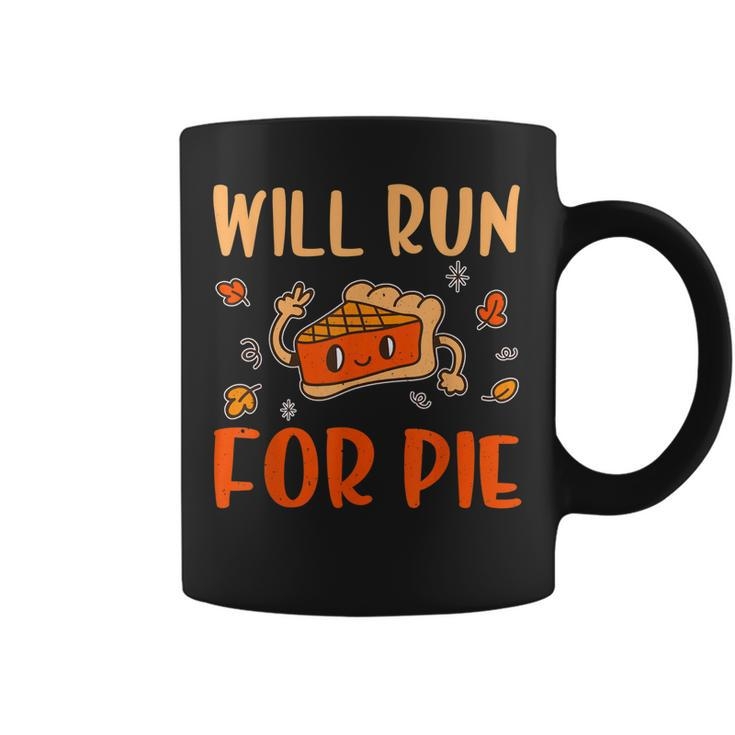 Will Run For Pie Pumpkin Funny Thanksgiving  Coffee Mug