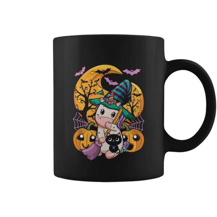 Witchy Unicorn Girls Halloween Cute Unicorn Pumpkin Graphic Design Printed Casual Daily Basic Coffee Mug