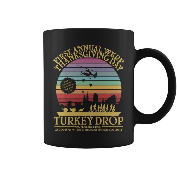 Wkrp Thanksgiving Turkey Drop Funny Retro Tshirt Coffee Mug