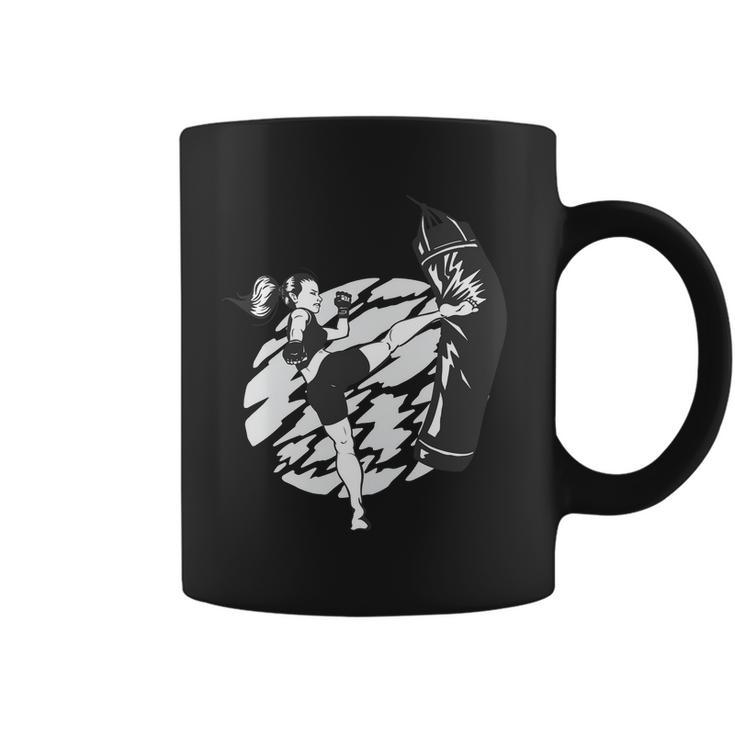 Woman High Kick Boxing Coffee Mug