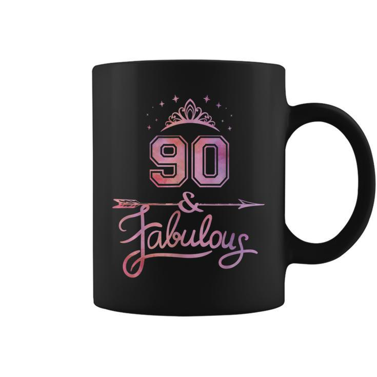 Women 90 Years Old And Fabulous Happy 90Th Birthday  Coffee Mug
