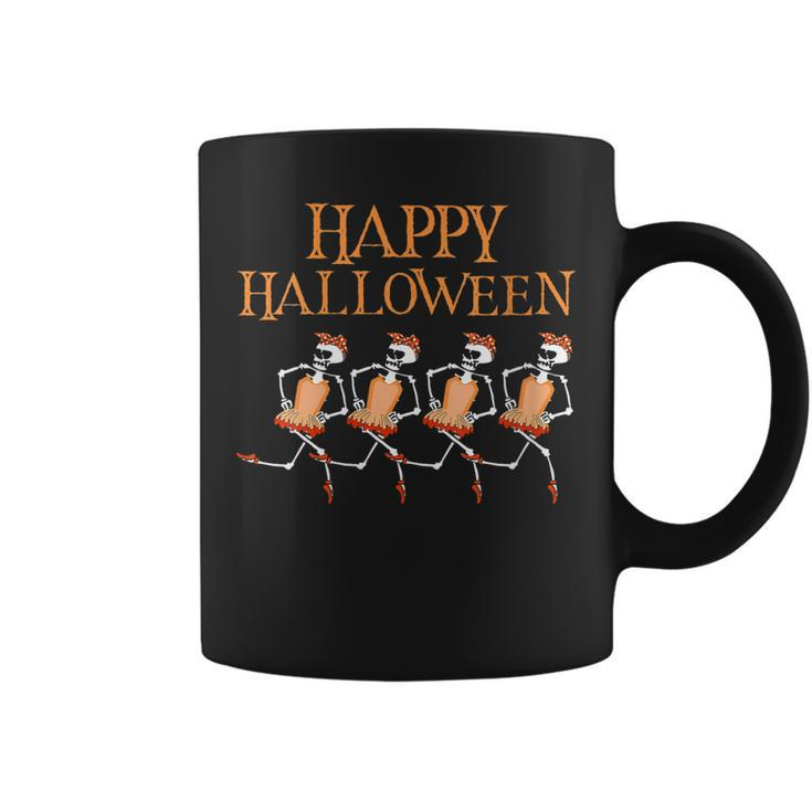 Womens Happy Costumes Halloween Skeleton Dancing Ballet Funny Gift  Coffee Mug