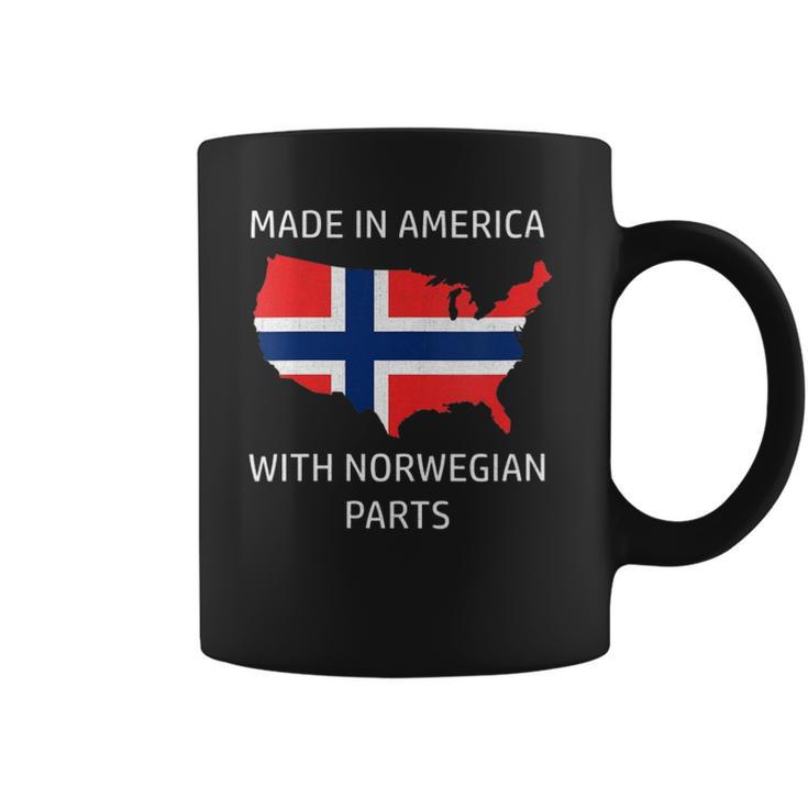 Womens Made In America With Norwegian Parts &8211 Norway And Usa Pride  Coffee Mug