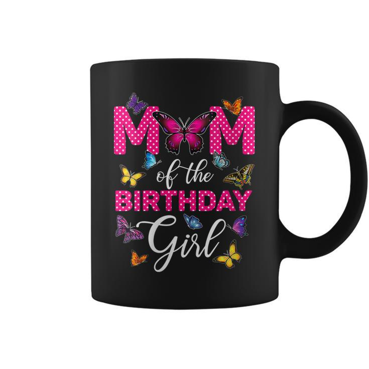 Womens Mom Of The Birthday Girl  Butterfly Mama Mommy 1St Bday  Coffee Mug