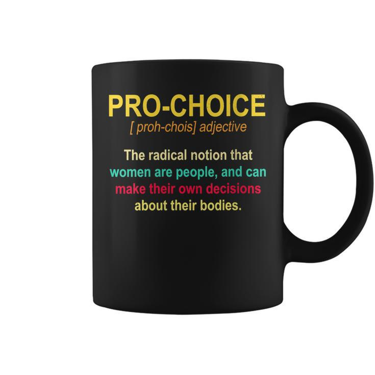 Womens Pro Choice Definition Womens Rights Feminist Retro  Coffee Mug
