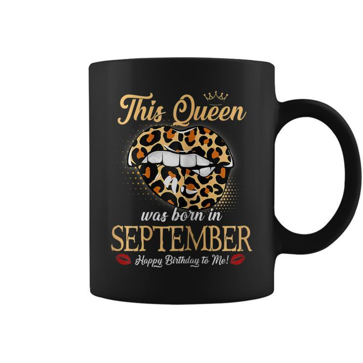 Womens September Birthday Leopard Its My Birthday September Queen  Coffee Mug