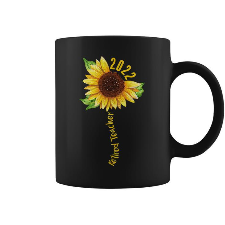 Womens Sunflower Retired Teacher Retirement 2022 Mom Mothers Day Coffee Mug