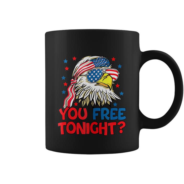 You Free Tonight Bald Eagle Mullet American Flag 4Th Of July Coffee Mug