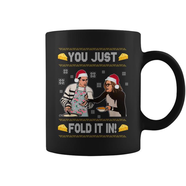 You Just Fold It Funny Cheese Xmas Sweater Coffee Mug