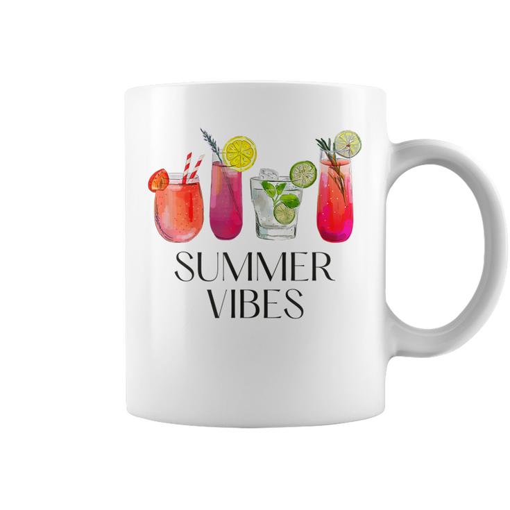 Summer Vibes Tropical Cocktail Drink Design For Beach Fun  Coffee Mug
