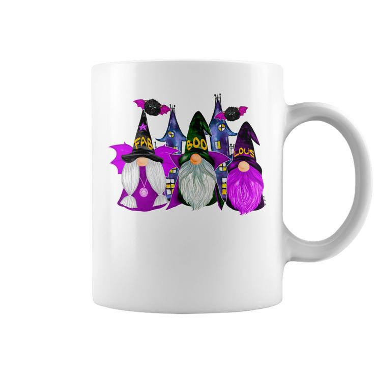 3 Halloween Gnomes Purple Gnome Vampire Gnome Witch Coffee Mug