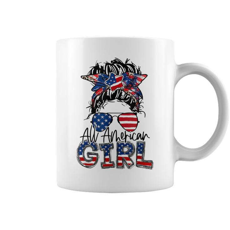 All American Girl 4Th Of July Girls Kids Sunglasses Family  V2 Coffee Mug