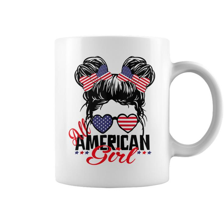 All American Girl Funny Independence 4Th Of July Patriotic  Coffee Mug