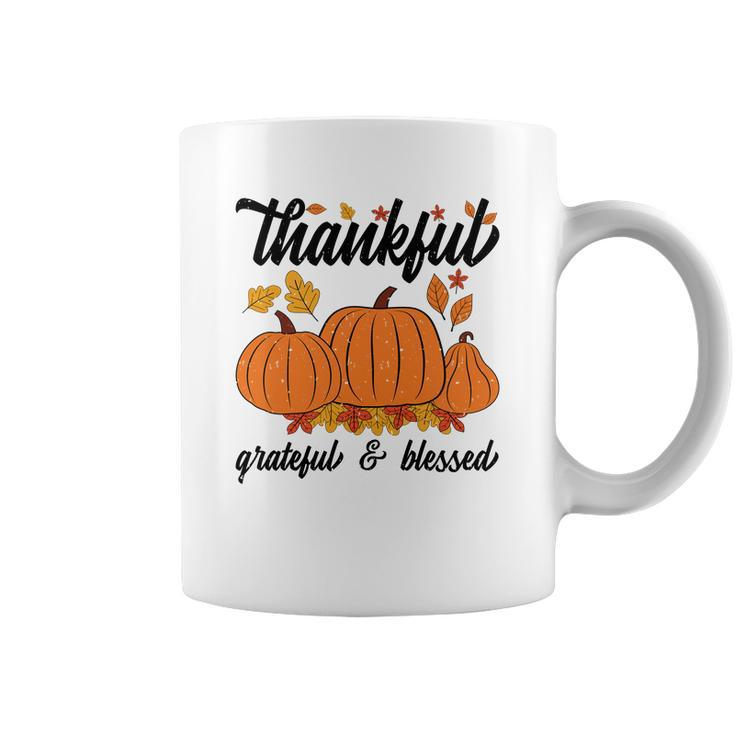 Autumn Thankful Grateful Blessed New Fall Gift Coffee Mug