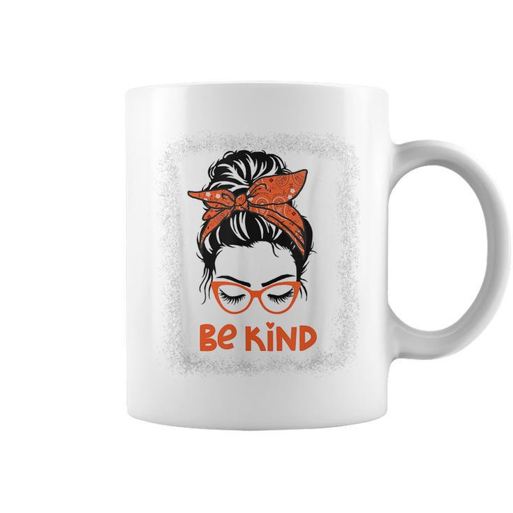 Be Kind We Wear Orange For Unity Day Messy Bun Womens  Coffee Mug