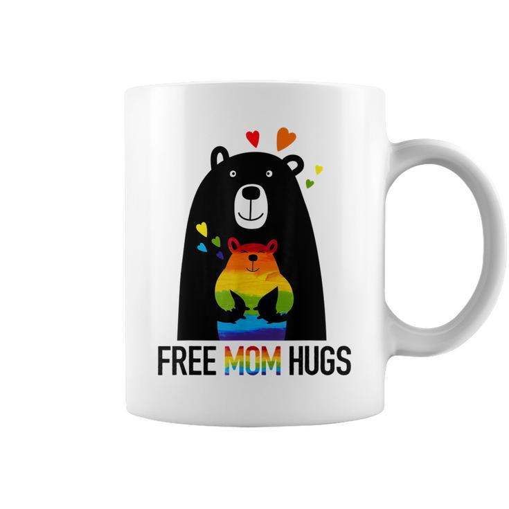 Bear Free Mom Hugs Rainbow Lgbt Lesbian Gay Pride Month  Coffee Mug