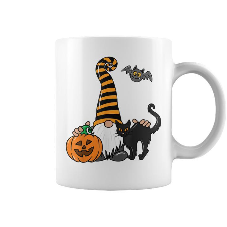Black Cat Gnome Pumpkin Jack-O-Lantern Bat Halloween Costume  Coffee Mug