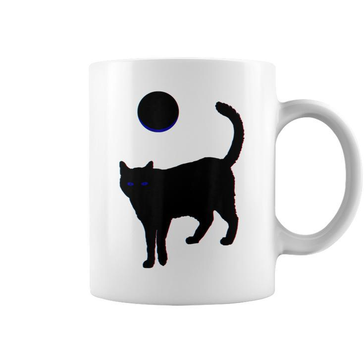 Black Cat Moon Halloween  Coffee Mug