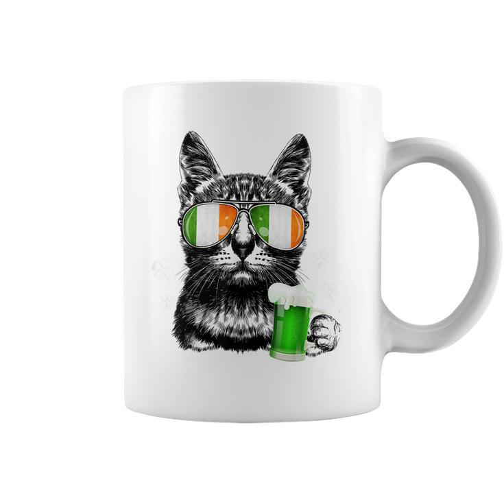 Black Cat St Patricks Day Tshirt Kitty Kitten Lover Drinking Coffee Mug