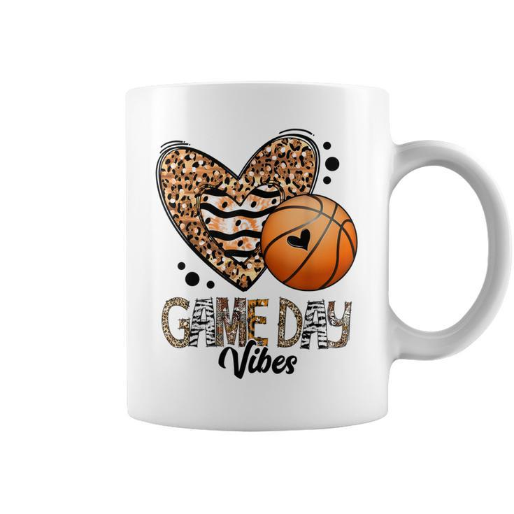 Bleached Basketball Game Day Vibes Basketball Mom Game Day  Coffee Mug