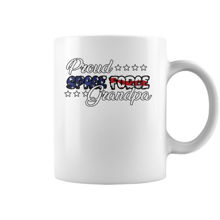 Bold Flag Proud Space Force Grandpa Coffee Mug