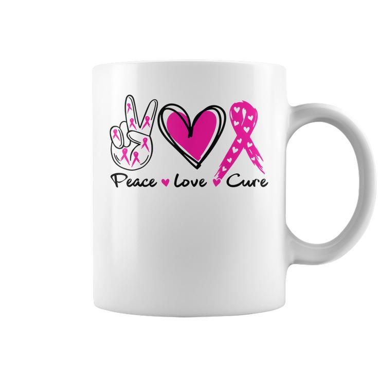 Breast Cancer Awareness Costume Pink Peace Love Cure Faith  V5 Coffee Mug